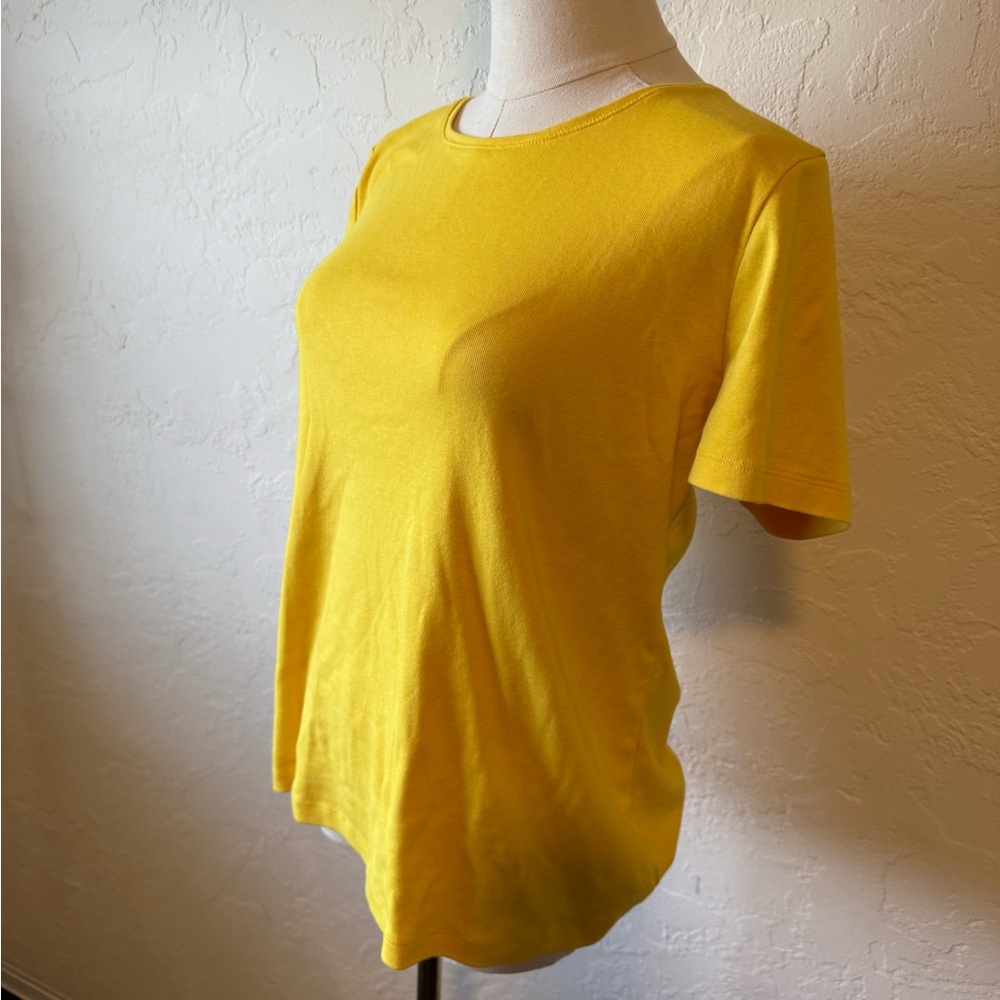 Talbots Yellow Short Sleeve Relaxed T-Shirt